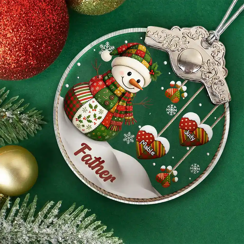 Gia Đình - Hồng Y Mẹ Bố Bà Ông Nội Hồng Y Vòng Tròn Trang Trí