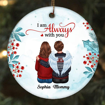 Watercolor Holly Branch Personalized Memorial Ornament