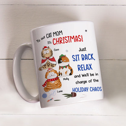 Let Cats Be In Charge Of The Chaos - Personalized Custom Coffee Mug