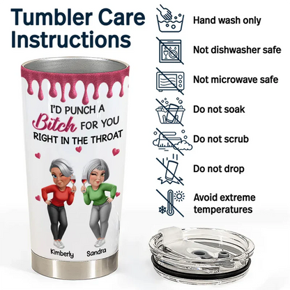 Right In The Throat 3D Bestie - Personalized Tumbler
