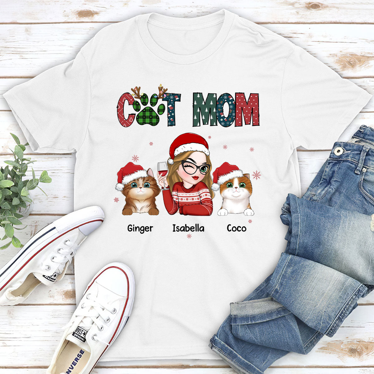 My Lovely Cat Mom - Personalized Custom Unisex T-shirt