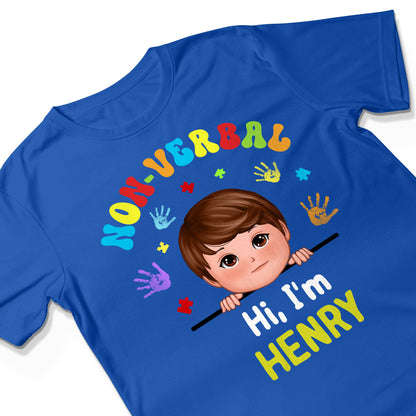 Non Verbal Hello Autism Awareness Personalized Shirt