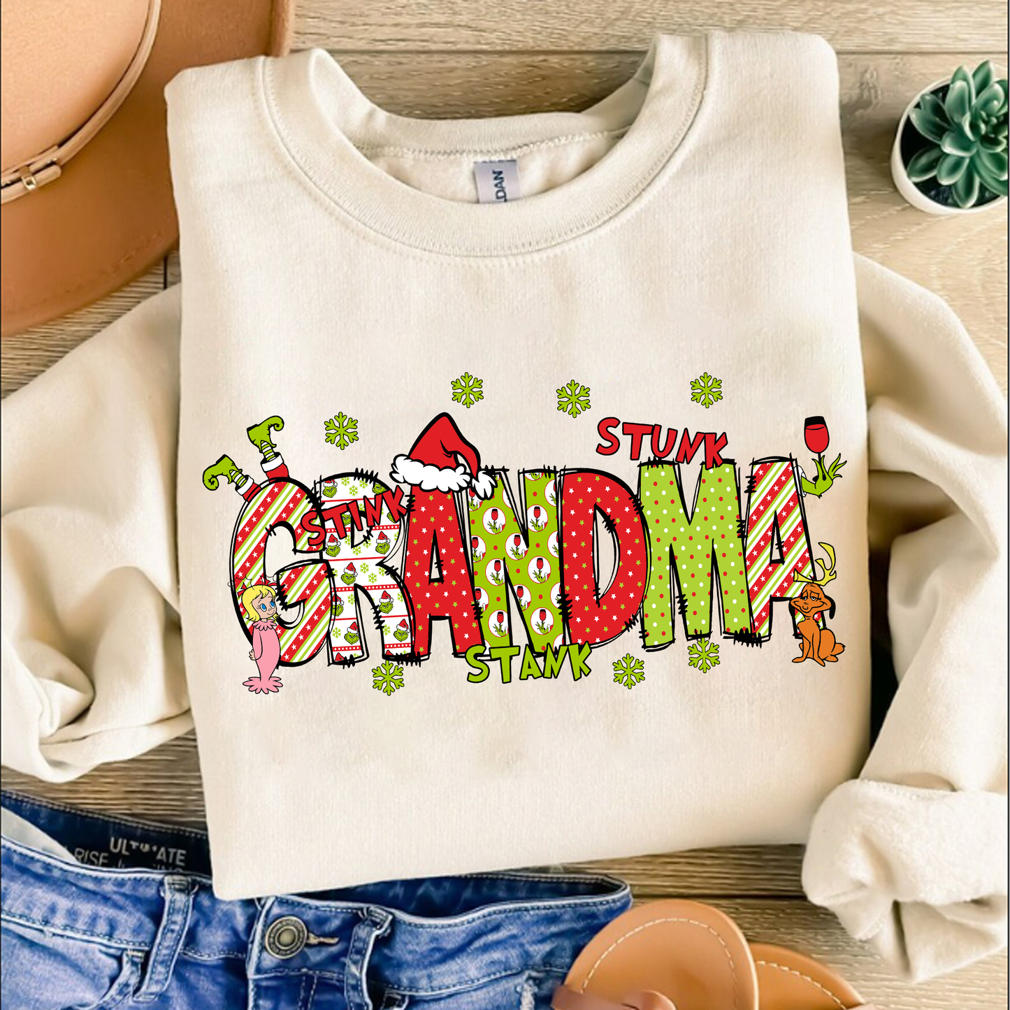 Personalized Nickname Grandma, Mom And Kids Names Christmas 2024 Hoodie