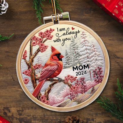 I'm Always With You Cardinal Memorial Keepsake 3D Effect Personalized Acrylic Ornament