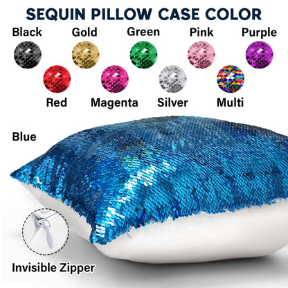 I'm Yours - Gift For Couples, Husband And Wife - Personalized Sequin Pillow, Mermaid Sequin Cushion Magic Reversible Throw Pillow