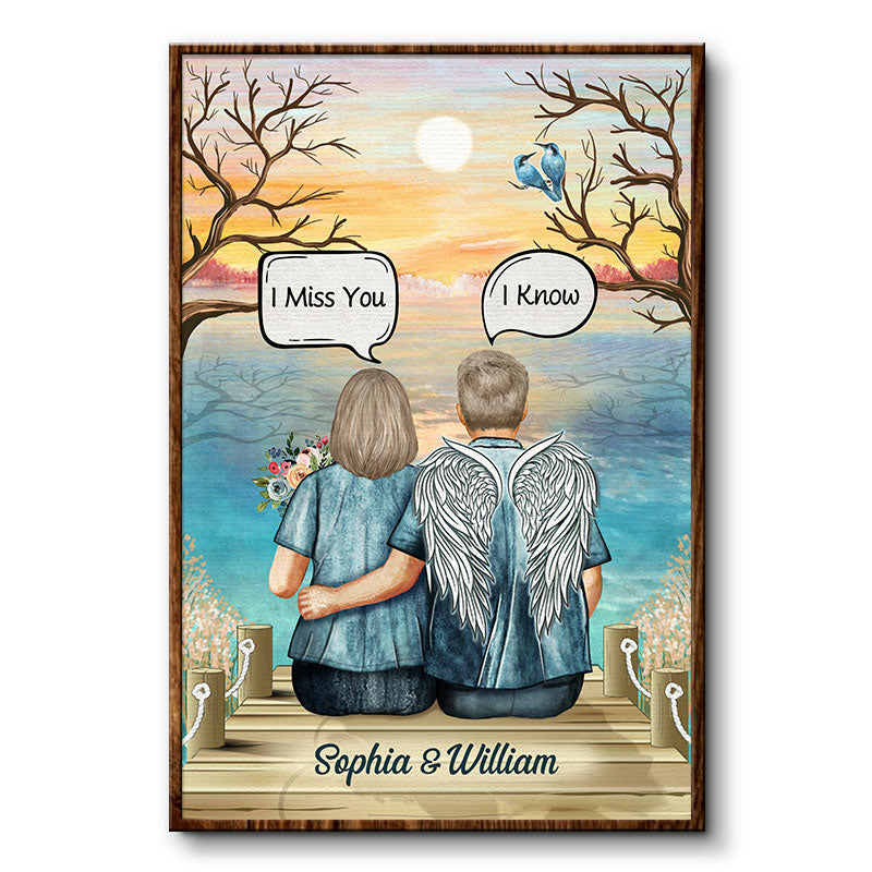 Still Talk About You Widow Middle Aged Couple - Memorial Gift - Personalized Custom Poster