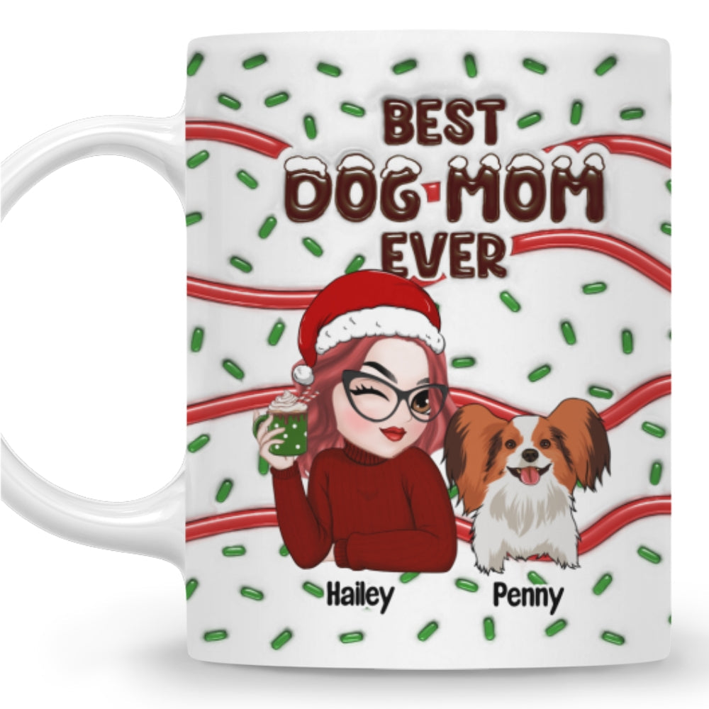 Best Dog Mom Cake - Personalized Custom 3D Inflated Effect Mug