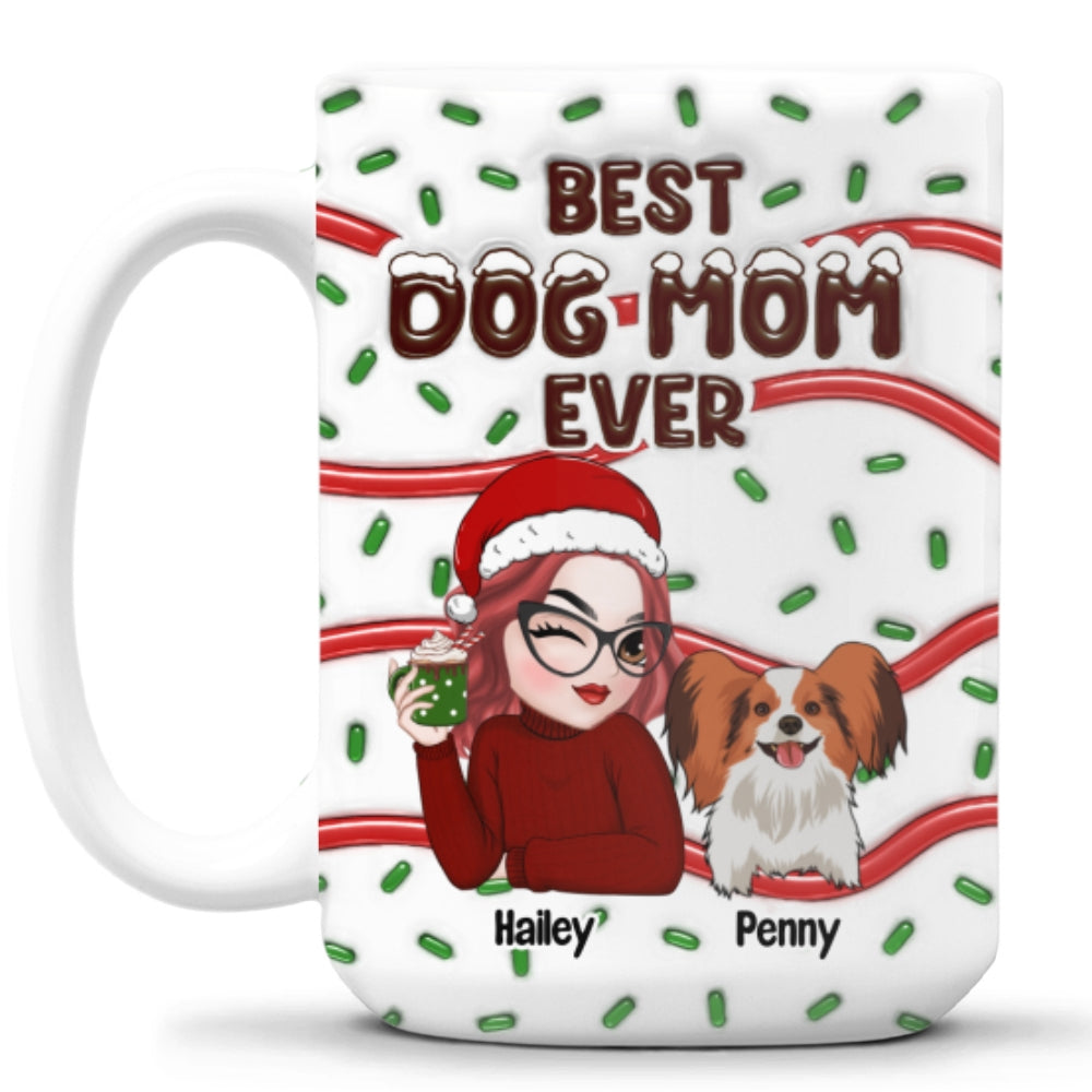 Best Dog Mom Cake - Personalized Custom 3D Inflated Effect Mug