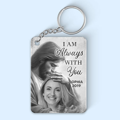 God Has You In His Arms Memorial Sympathy Gift Remembrance Keepsake Photo Inserted Personalized Acrylic Keychain