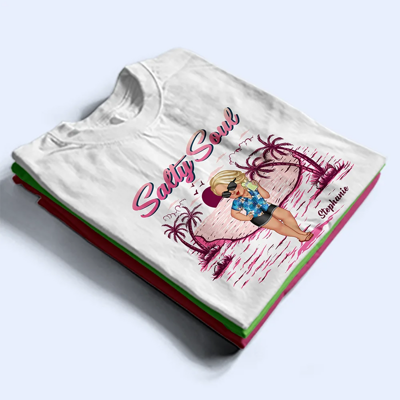 Salty Soul Summer Girl - Personalized T Shirt