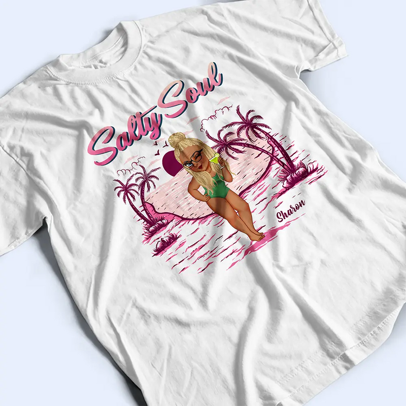 Salty Soul Summer Girl - Personalized T Shirt