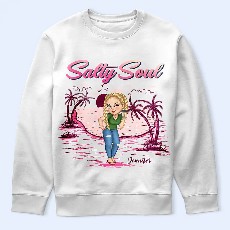 Salty Soul Summer Girl - Personalized T Shirt