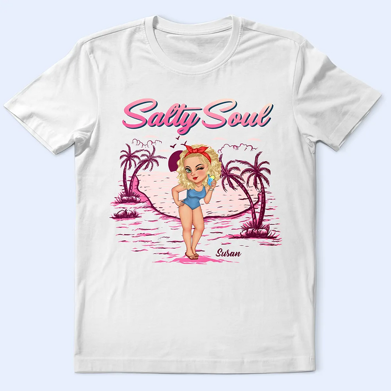 Salty Soul Summer Girl - Personalized T Shirt
