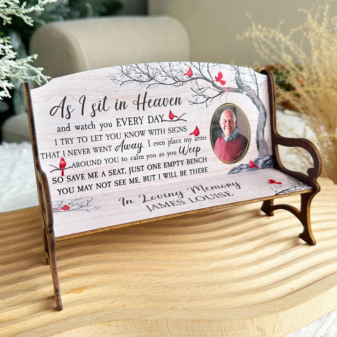 Save Me A Seat - Personalized Photo Memorial Bench