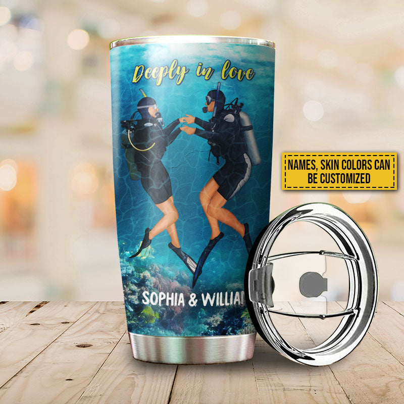 Scuba Diving Married Couple Divers Not To Escape Life Custom Tumbler