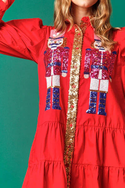 2024 Sequin Holiday Shirt Dresses