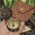Show Me The Right Path - Personalized Engraved Brass Compass