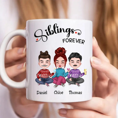 Siblings Forever - Personalized Mug (SA) mug The Next Custom Gift