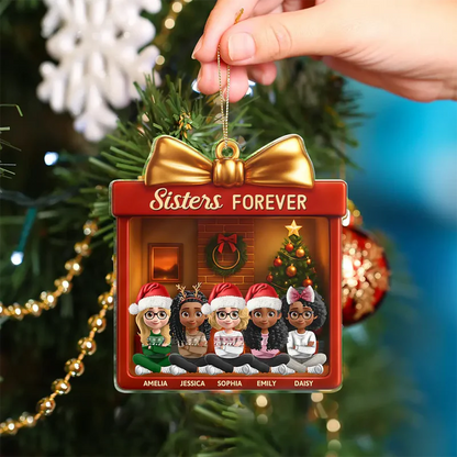 Siblings Forever Gift Box - Personalized Custom Shaped Acrylic Ornament