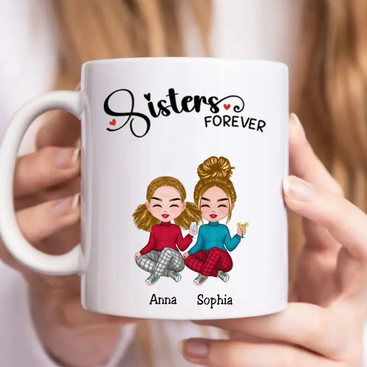 Sisters Forever - Personalized Mug (NN) mug The Next Custom Gift