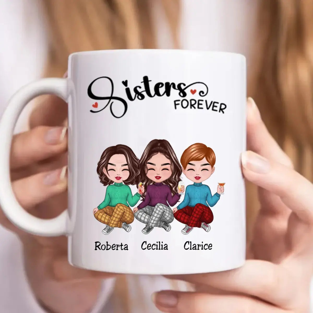 Sisters Forever - Personalized Mug (NN) mug The Next Custom Gift