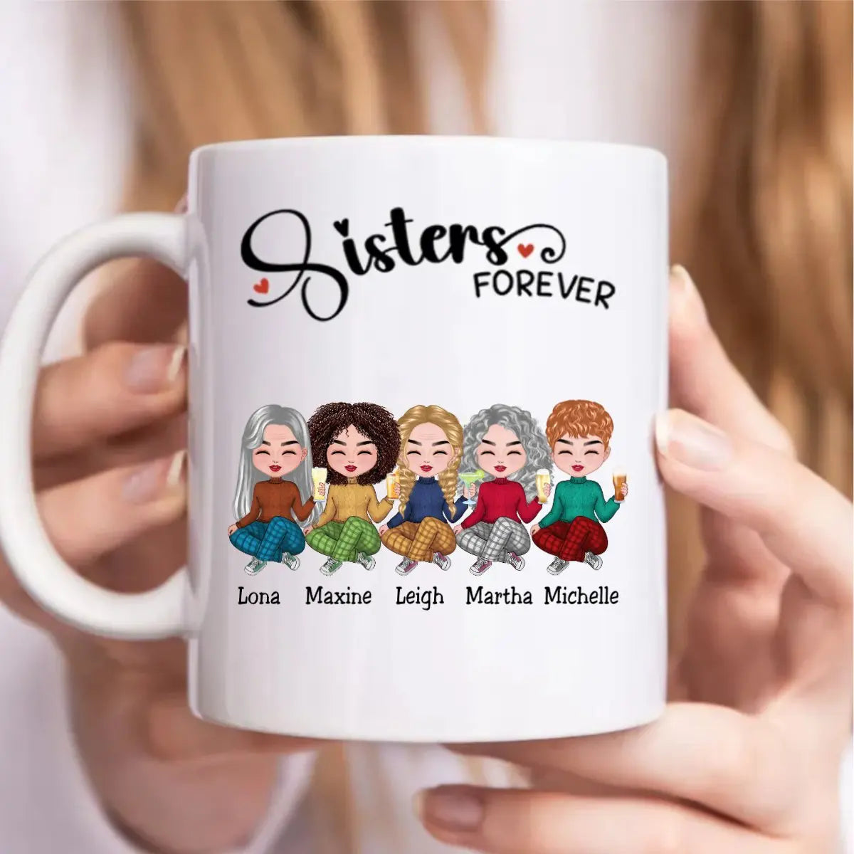 Sisters Forever - Personalized Mug (NN) mug The Next Custom Gift