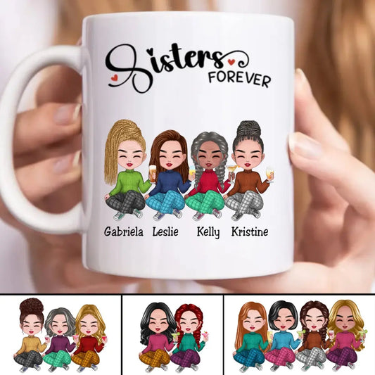 Sisters - Sisters Forever - Personalized Mug Mug The Next Custom Gift