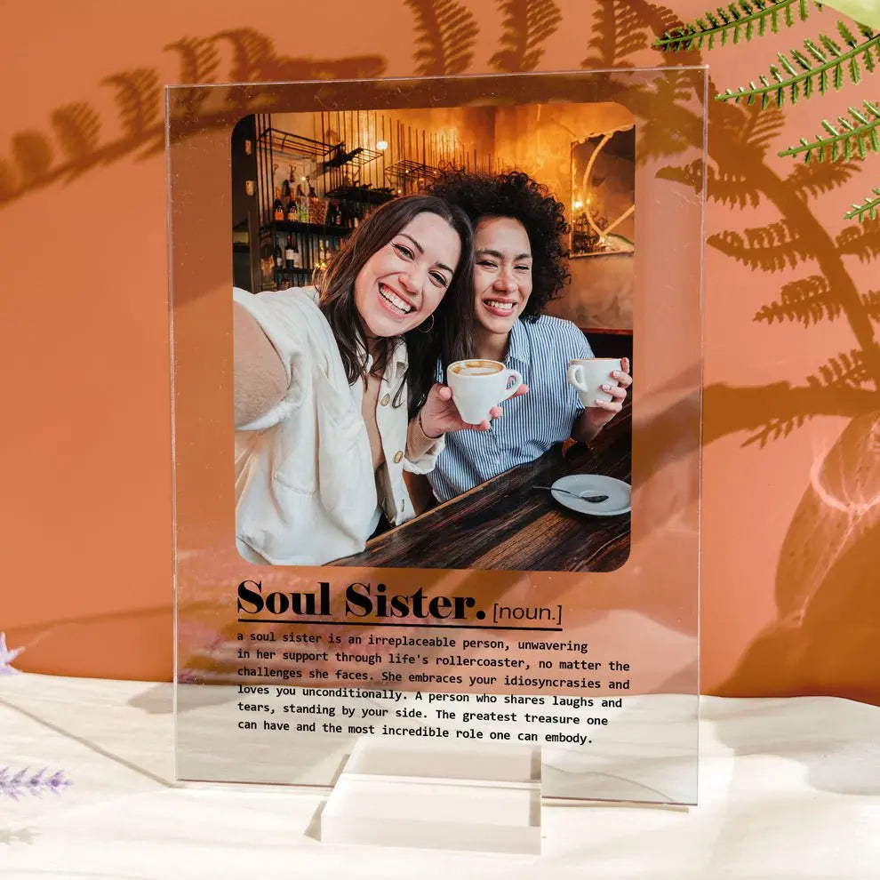 Sisters - Soul Sister Definition - Personalized Acrylic Plaque (HJ) Acrylic Plaque The Next Custom Gift