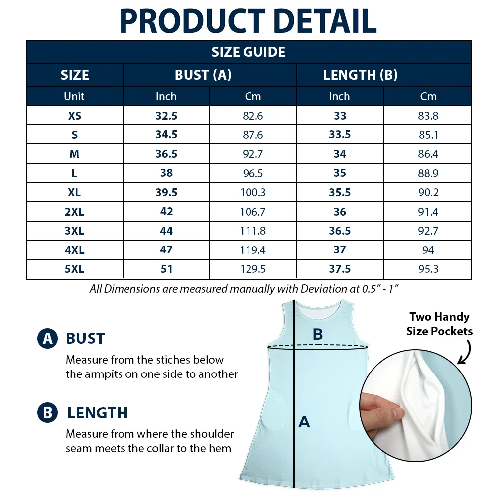 Cartoon Woman Retro Traveling Beach Poolside Swimming Picnic - Personalized Sleeveless Tank Dress