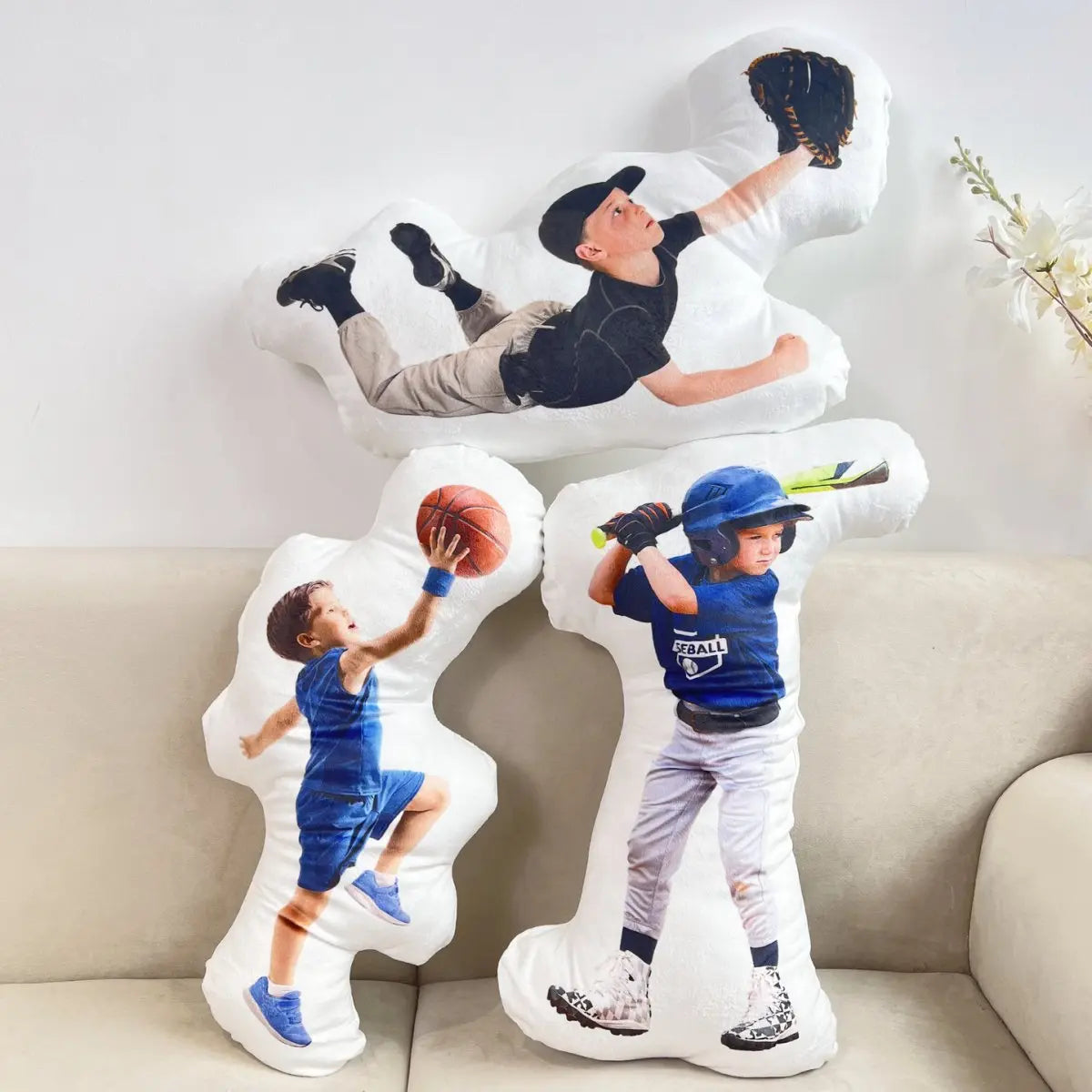 Sport Lovers - Baseball Boys Girls Gifts For Son Daughter Grandkids - Personalized Photo Custom Shaped Pillow - The Next Custom Gift  Pillow