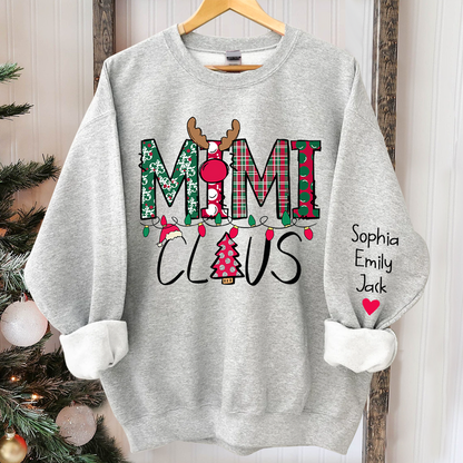 Personalized Mimi Claus Christmas With Grandkids Sweatshirt