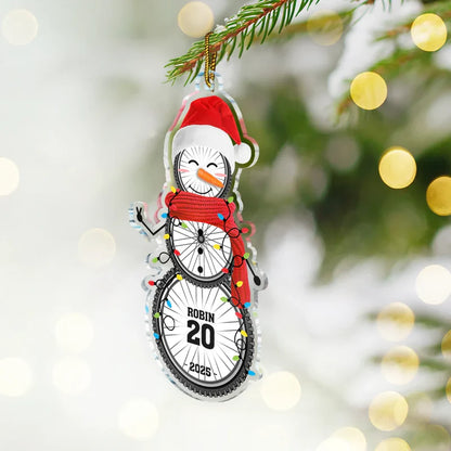 Sports Snowman - Personalized Custom Shaped Acrylic Ornament