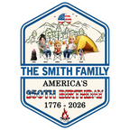 Stars And Stripes 250th Birthday Of America - Personalized Decor Decal