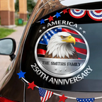 Stars And Stripes Eagle US Flag - Personalized Decor Decal