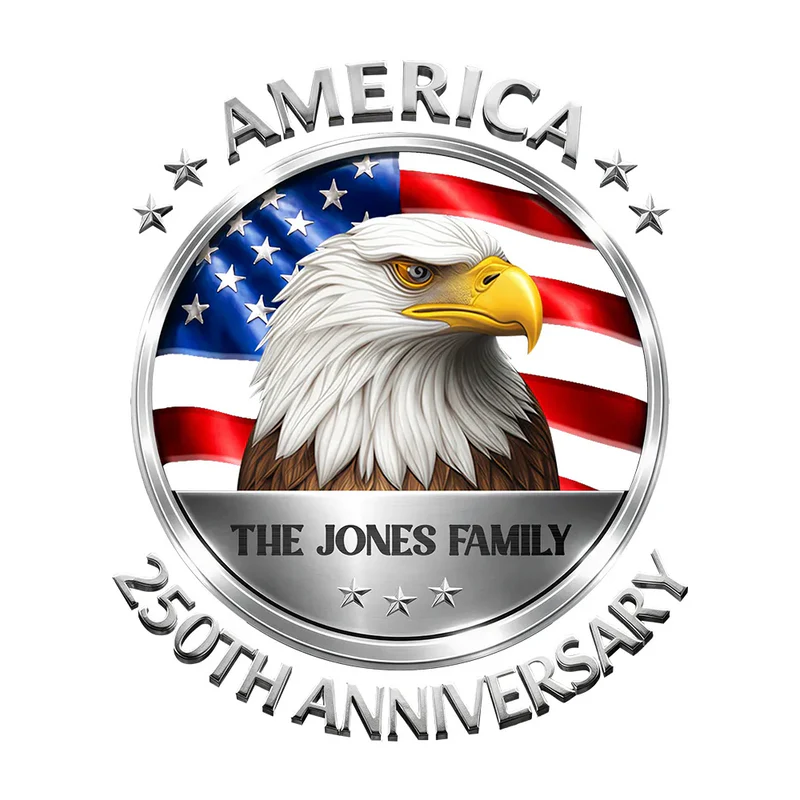 Stars And Stripes Eagle US Flag - Personalized Decor Decal
