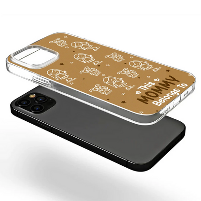 Stick Figures This Grandpa Grandma Belongs To Kids Pet - Personalized Clear Phone Case