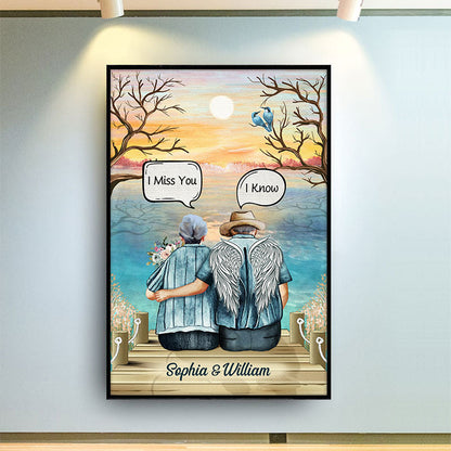 Still Talk About You Widow Old Couple - Memorial Gift - Personalized Custom Poster