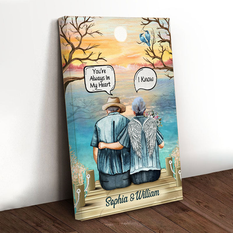 Still Talk About You Widow Old Couple - Memorial Gift - Personalized Custom Canvas