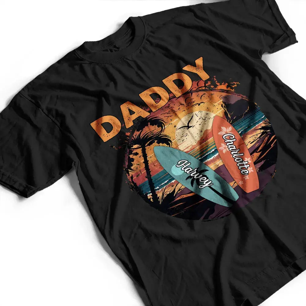 Summer Grandpa With Surfboards - Personalized T Shirt Shirts & Tops The Next Custom Gift