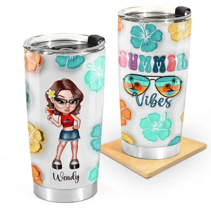 Summer Vibe Y2K Girl Retro Style Personalized Tumbler Tumbler The Next Custom Gift