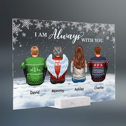 Snow Sky Always With You Family Memorial Remembrance Christmas Gift Personalized Acrylic Plaque