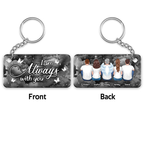 Always With You Night Sky Family Members Memorial Remembrance Sympathy Gift Personalized Acrylic Keychain