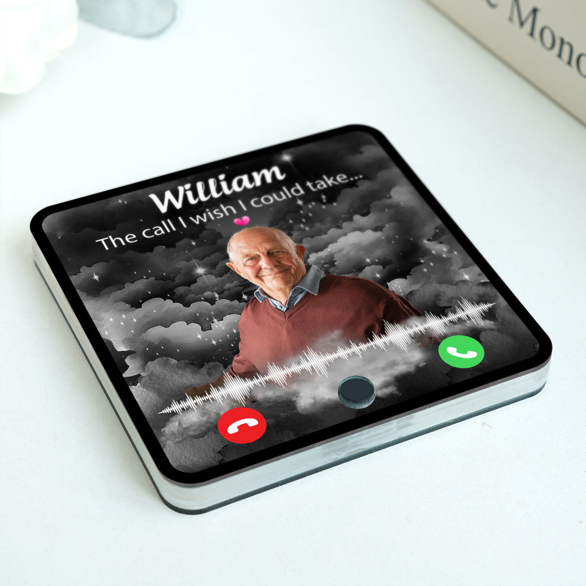 The Call I Wish I Could Take Memorial Voice Message Remembrance Keepsake Photo Inserted Personalized Music Fridge Magnet