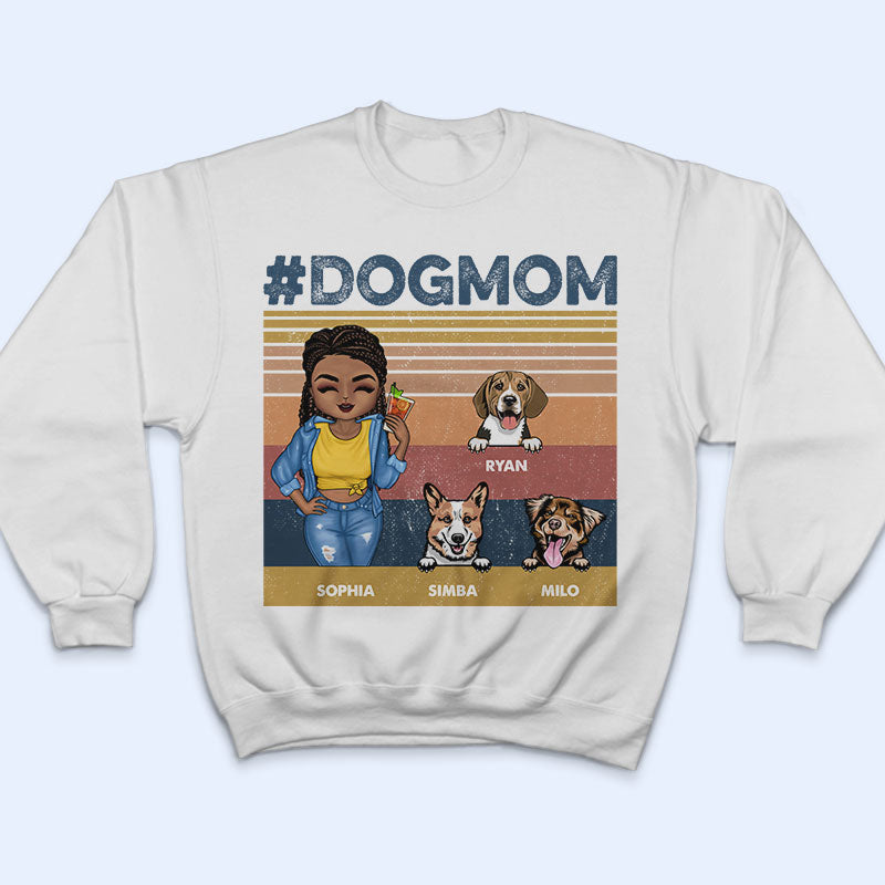 Chibi Girl Dog Mom - Gift For Dog Lovers - Personalized Custom T Shirt