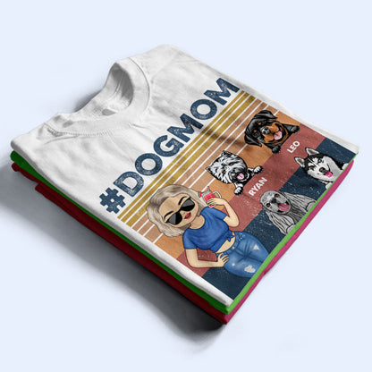 Chibi Girl Dog Mom - Gift For Dog Lovers - Personalized Custom T Shirt