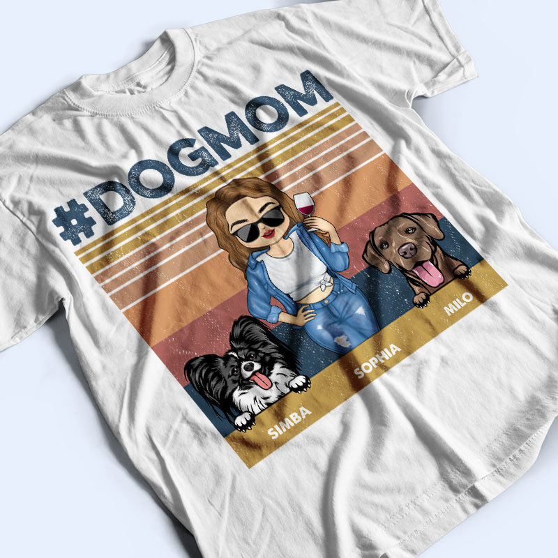 Chibi Girl Dog Mom - Gift For Dog Lovers - Personalized Custom T Shirt