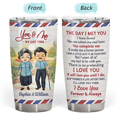 Family Couple The Day I Met You - Gift For Couple - Personalized Custom Tumbler