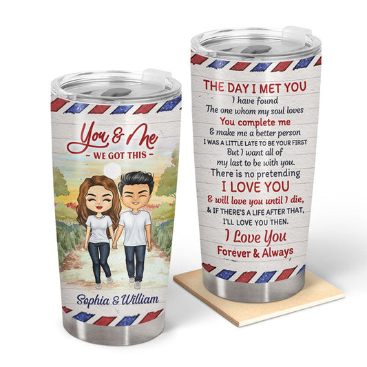 Family Couple The Day I Met You - Gift For Couple - Personalized Custom Tumbler