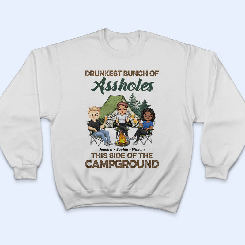 Drunkest This Side Of The Campground - Gift For Camping Friends - Personalized Custom T Shirt