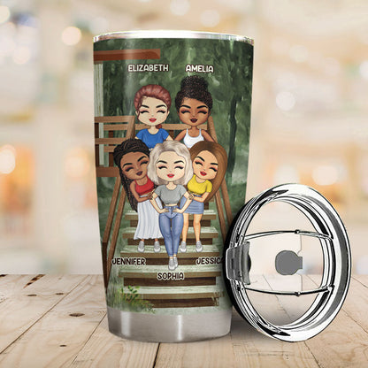 Best Friends I Would Fight A Bear Sisters - Gift For Besties - Personalized Custom Tumbler